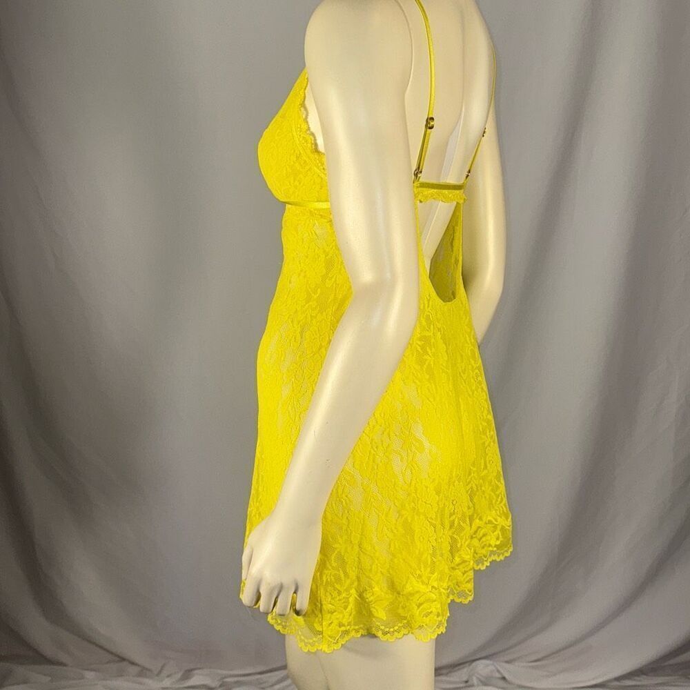 Victoria’s Secret Yellow Lace Slip Dress Size Large - Picture 10 of 14